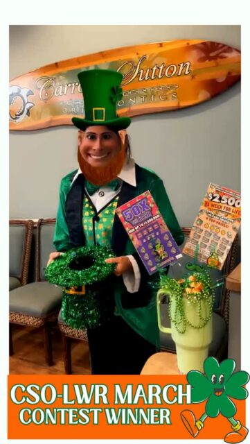 🍀 A little charm, and a lot of luck! 🍀
CSO Lakewood Ranch March Contest Winner
Victor is the winner of our pot of gold at the end of the rainbow! Congratulations, we hope you enjoy your Yeti cup and goodies! ✨🏆
#ContestWinner #Orthodontist #FunatWork #Congratulations