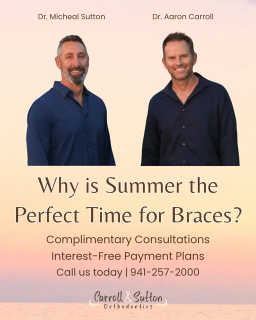 Thinking about braces? Summer is the perfect time to start! 🌴🌊😎

✅ More free time

✅ Time to get used to them

✅Mastering your braces routine

✅Get a head start!

Give us a call today to schedule a complimentary consultation with one of our doctors!

📲 941-257-2000
📍 North Port, Venice, Sarasota, Lakewood Ranch