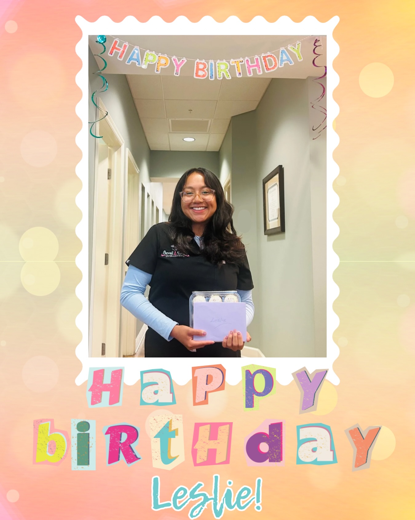 Happy Birthday Leslie! You make workdays brighter ☀️ We hope your day is filled with cake, laughs, and joy! 🧁😆