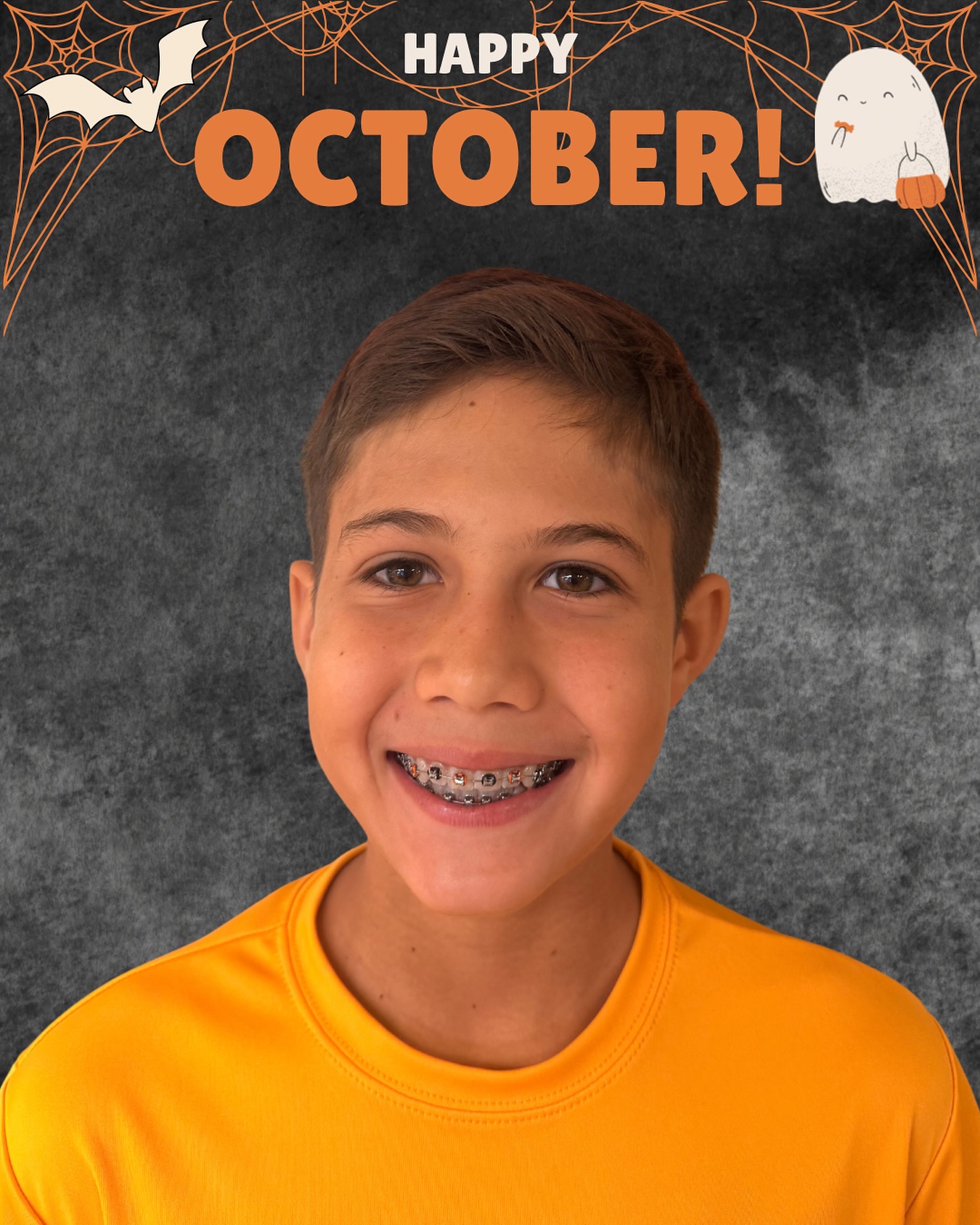 🖤🧡 This smile is Halloween-ready! 🧡🖤 
Our patient is rocking festive orange and black o-ties to celebrate spooky season in style 👻🎃 What are your favorite colors to get on your braces?
#SpookySeason #Halloween #Orthodontics #HalloweenSmile #BracesLife