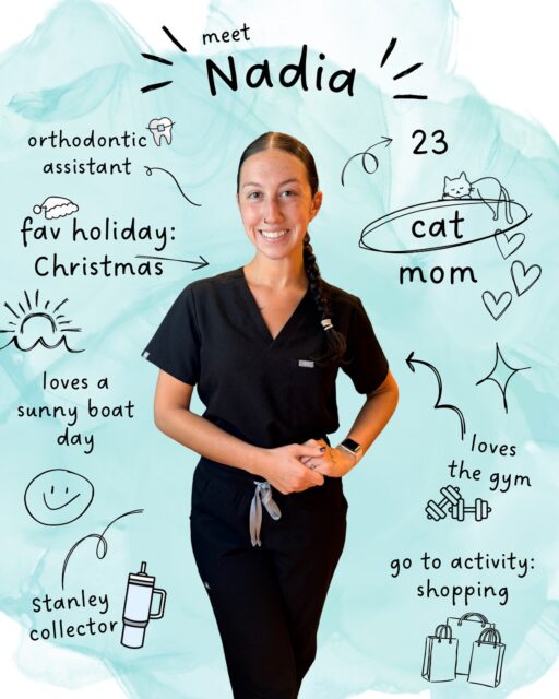 👋🏻 Hi, I’m Nadia! Im an orthodontic assistant at CSO! 🦷
I’m from Florida and love a good boat sunset 🌅 In my free time, you can find me shopping 🛍️, spending time with my boyfriend Gavin, or cuddling my best fur friend, Rajah 🐾🐈