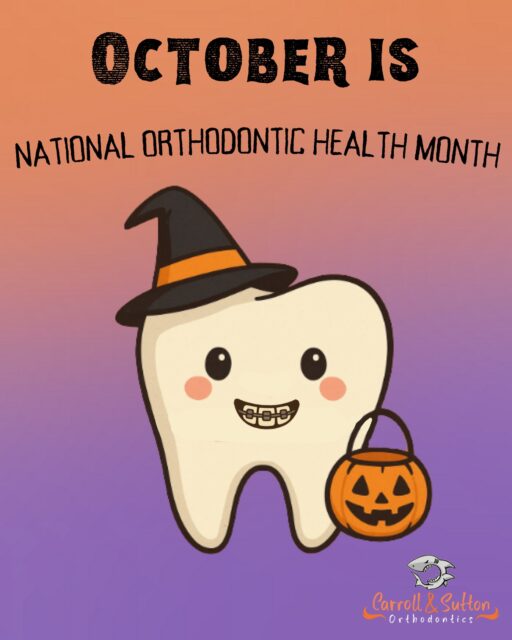 October is not just for spooky season, it’s also National Orthodontic Health Month — the perfect time to celebrate confident, healthy smiles! 😁🦷 Remember tha taking care of your braces or aligners means more than just straight teeth, it’s about building a smile that lasts a lifetime. 👻 Whether you’re rocking elastics, aligners, or just starting/finishing treatment, keep making sure you’re taking care of your teeth and appliances! 🎃
#CarrollandSuttonOrthodontics #Orthodontics #OrthodonticHealthMonth #October #SpookySeason #DreamSmile #Braces #Aligners #Halloween