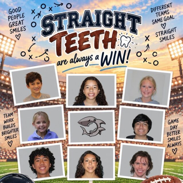 🏈 TOUCHDOWN! BRACES AND/OR ALIGNERS ARE OFF! 🏈
Every great smile is a team effort — and these patients showed up, stayed committed, and put in the work all season long! 💪😁
From the first appointment to the final check, we’ve been in this together. There were adjustments, challenges, and plenty of plays along the way, but our patients never gave up.
Today, we’re celebrating the big win: BRACES AND/OR ALIGNERS ARE OFF! 🏆✨